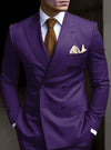Casual Men's 2 Pieces Mens Suit Regular Fit Notch Lapel Tuxedos (Blazer+Pants)