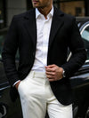 Black Net hole Suit Jacket Casual Banquet Coat Suit Long Sleeves Suit Single Jacket