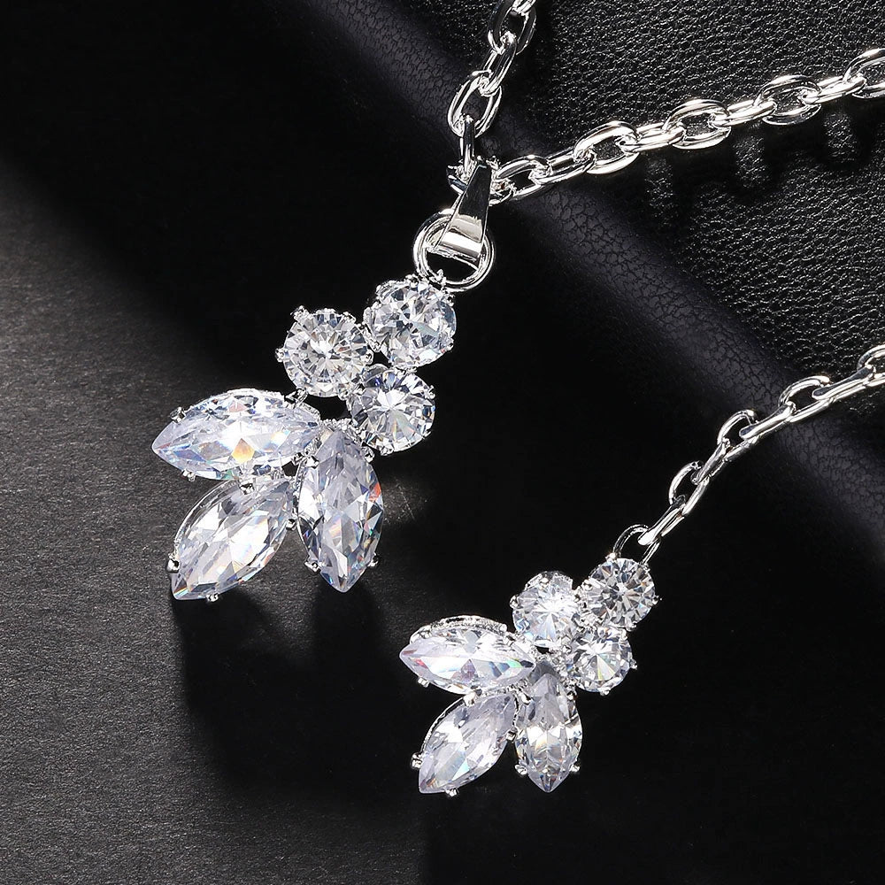 Bridal Wedding Pearl Necklace With Tassel Back Chain