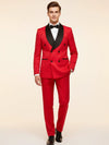 Elegant men's plus-size collar suit 2 piece Double Row Suit