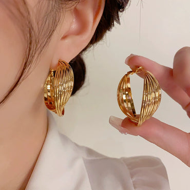 Exaggerated Twisted Metal Ear Loops