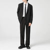 Casual Black  Business men's Trousers 2 Piece Suit