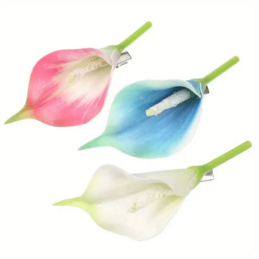 Artificial Calla Lily Hair Clip – Summer Beach Vacation Style