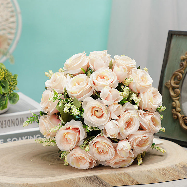 Wedding Flower For The Groom And Bride, Simulated Rose Wedding Bouquet, WF20