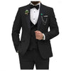 Classic 3 Piece Men's Suit with Regular Fit and Sophisticated Peak Lapel