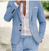 Casual Men's 2 Pieces Mens Suit Regular Fit Notch Lapel Tuxedos (Blazer+Pants)