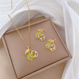 Flash Diamond Tassel Luxury Dress Accessories Dinner Clavicle Necklace Earring CN262