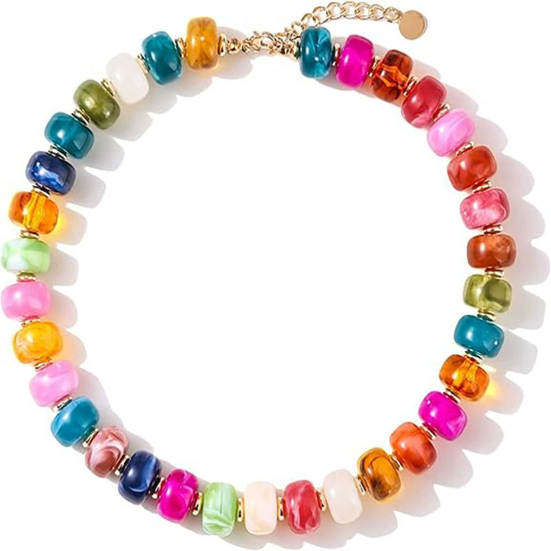 Pearl Colored Necklace Summer Collarbone Chain Necklace