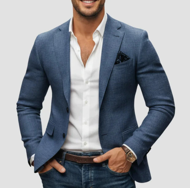 Casual Single-row Button Suit Jacket Men's Slim Suit Jacket Long Sleeves Suit