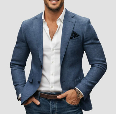 Casual Single-row Button Suit Jacket Men's Slim Suit Jacket Long Sleeves Suit
