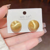 Simple Metal Round Earrings For Women