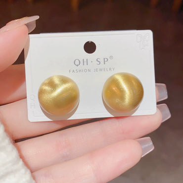 Simple Metal Round Earrings For Women