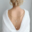 Bridal Wedding Pearl Necklace With Tassel Back Chain