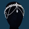 Handmade Crystal Beading Hairband Wedding Headband Luxury Silver Headband CN156