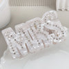 Letter Pearl Grab Clip Elegant Diamond Clip Large Hair Accessories CN395