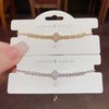 Exquisite Sparkling Zircon Four Leaf Flower Bracelet