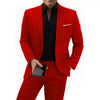 Elegant men's plus-size collar suit 2 piece Single Row Suit