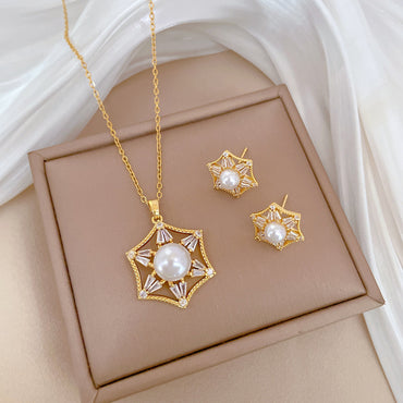 Flash Diamond Tassel Luxury Dress Accessories Dinner Clavicle Necklace Earring CN273