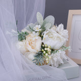 Wedding Flower For The Groom And Bride, Simulated Peony Wedding Bouquet, WF18