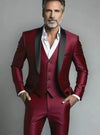 Elegant Classic 3 Piece Men's Suit with Regular Fit and Sophisticated Peak Lapel