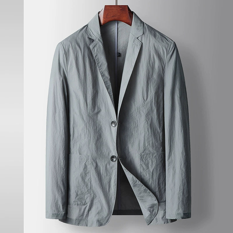 Casual Double-row Button Suit Jacket Men's Slim Suit Jacket Long Sleeves Suit