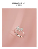Bow Ring Open Ring Adjustable Luxury Sweet Advanced Ring