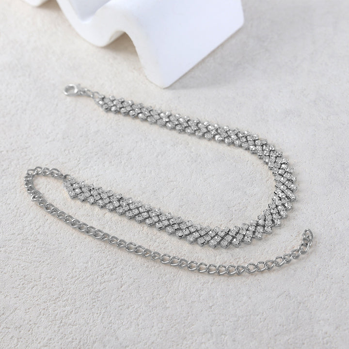 Fashion Diamond Necklace Personality Temperament Neck Jewelry Short Clavicle Chain CN06
