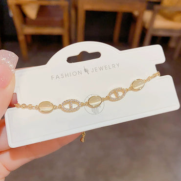 Vintage Jewelry Cat Eye Elliptical Bracelet