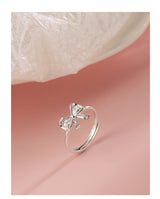Bow Ring Open Ring Adjustable Luxury Sweet Advanced Ring