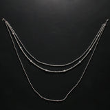 Bridal Wedding Pearl Necklace With Tassel Back Chain