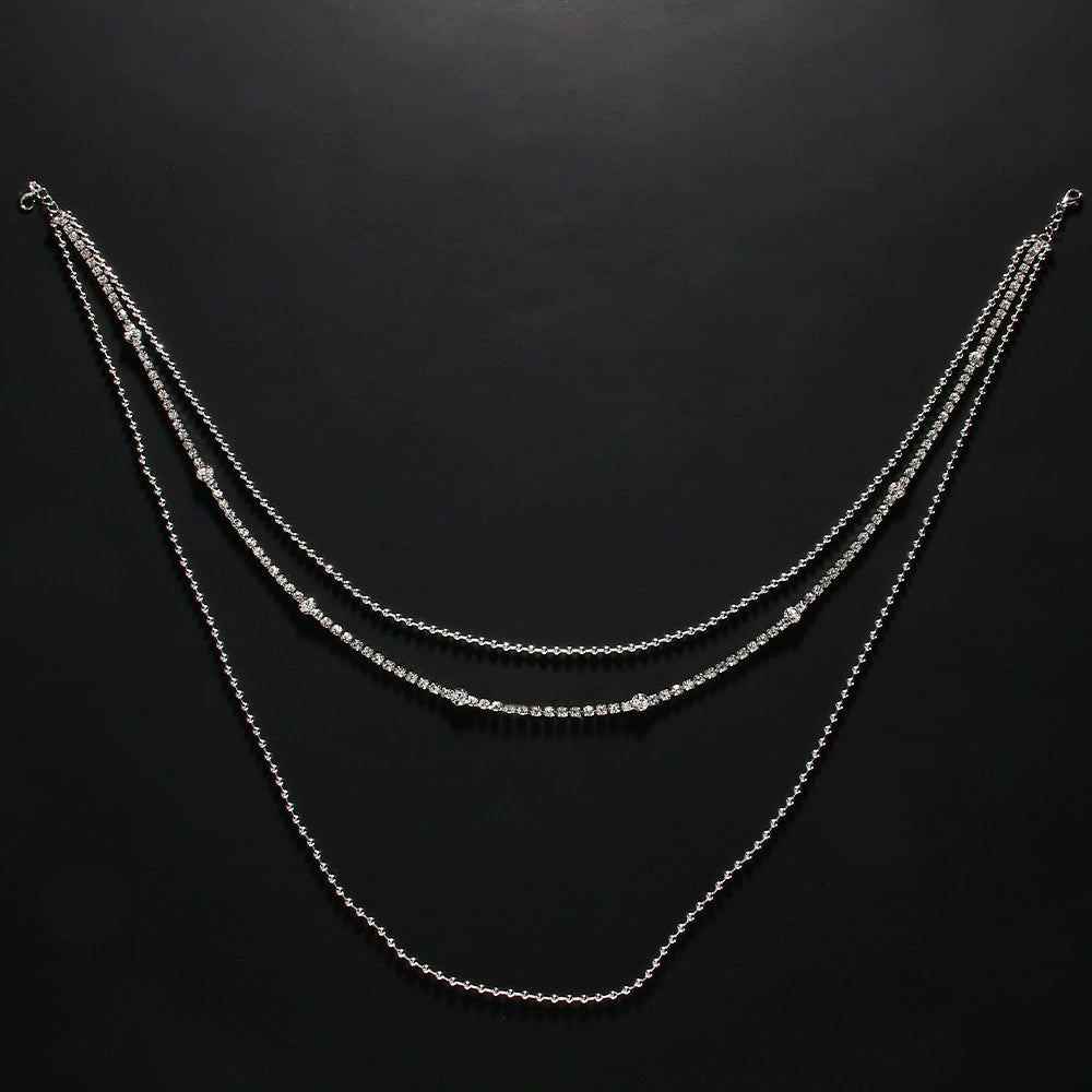 Bridal Wedding Pearl Necklace With Tassel Back Chain