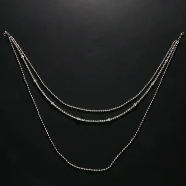 Bridal Wedding Pearl Necklace With Tassel Back Chain