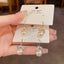 Elegant Gold Zircon Fish Tail Pearl Earrings