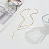Y-shaped Pendant Double Layered Necklace Sexy Multi-layer Collarbone Chain