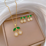 Flash Diamond Tassel Luxury Dress Accessories Dinner Clavicle Necklace Earring CN296