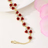 Vintage Jewelry Rose Blossom Burgundy Bracelet