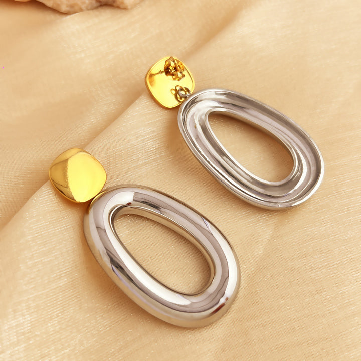 Stainless Gold Silver Color Matching Earrings