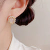 Simple Zircon Resin Oval Earrings Design Earrings