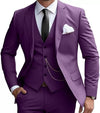 Classic 3 Piece Men's Suit with Regular Fit and Sophisticated Peak Lapel