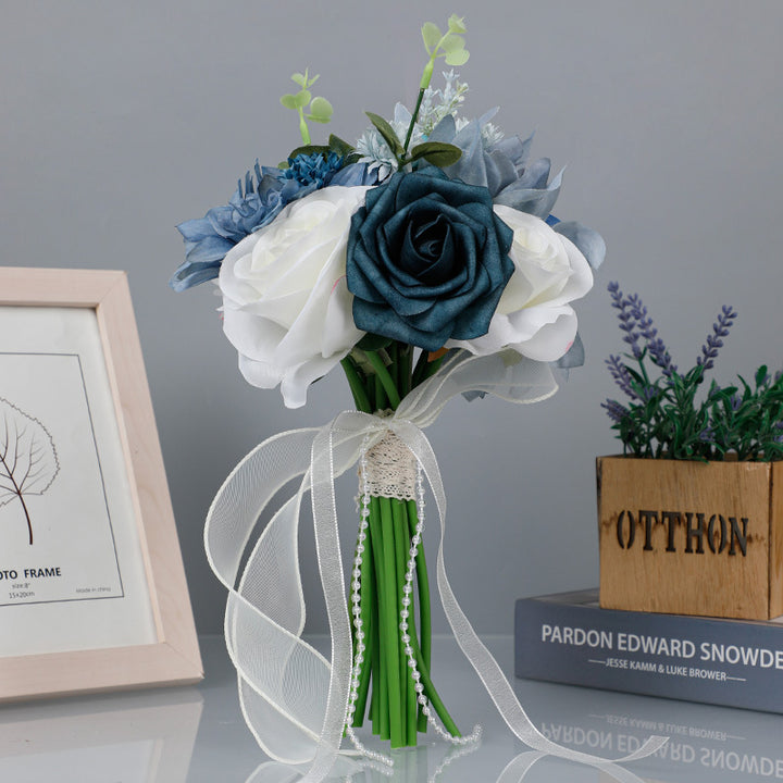 Wedding Flower For The Groom And Bride, Simulated Rose Wedding Bouquet, WF14
