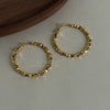 Classic Leather Metal Large Circle Earrings