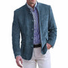 Casual Men's Suede Suit Jacket Set