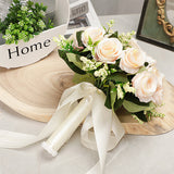 Wedding Flower For The Groom And Bride, Simulated Rose Wedding Bouquet, WF20