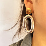 Stainless Gold Silver Color Matching Earrings
