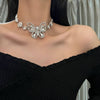 Flash Diamond Tassel Necklace Luxury Dress Accessories Dinner Clavicle Necklace CN87