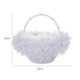 Wedding Flower Basket Pure White Flower Flower Girl Flower Basket, HL-5726