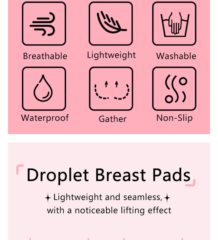 Silicone Nipple Covers - 1 Pair Women's Reusable Adhesive Invisible Pasties Nippleless Covers
