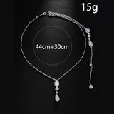 Bridal Wedding Pearl Necklace With Tassel Back Chain