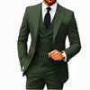 Casual Men's 3 Pieces Mens Suit Regular Fit Notch Lapel Tuxedos (Blazer+vest+Pants) CN556