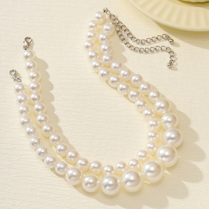 Exaggerated Pearl Choker Clavicle Chain Multi-layer Beaded Necklace